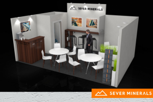 Моделинг и визуализация выставочного острова "Sever minerals"