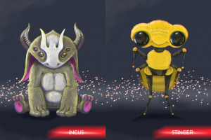 Серия из 16 иллюстраций ми-ми-монстров