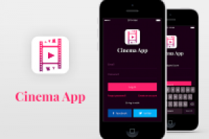 Cinema App — iOS App Icon & Registration Flow