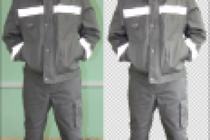 Обтравка рабочего в робе