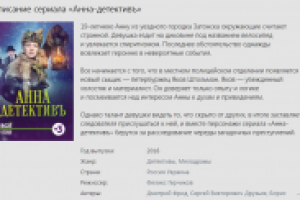 Описание сериала "Анна-детективъ"