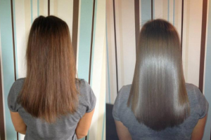 Кератиновое выпрямление волос