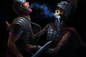 Мертвец высасывает жизнь из воина