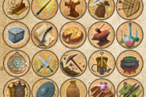 Иконки 50х50 пикс. для фэнтези игры (20 штук)