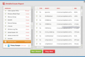 Koox System Optimizer - Окно результатов сканирования