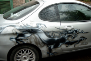 Аэрография Черный дракон