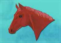 Рисунок головы коня