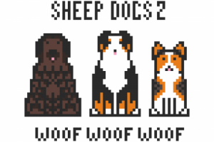Three Shepherds pixel art illustration 2.