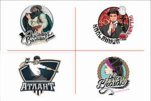 Дизайн логотипа с иллюстрацией