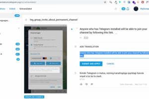 Переводчик и модератор в Телеграме