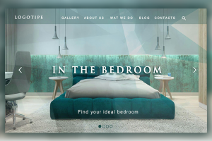 IN THE BEDROOM макет сайта мебели для спальни