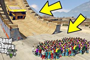 СМОГУТ ЛИ 100+ ЧЕЛОВЕК ОСТАНОВИТЬ МАШИНУ КАТИВШУЮСЯ ВНИЗ ПО РАМП