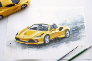 Ferrari акварелью