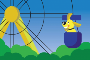 Парк аттракционов,фрагмент