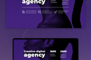 Main screen for a creative agency