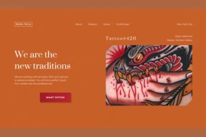 Дизайн сайта для тату студии