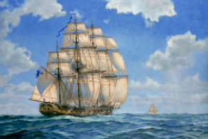 Рисует мальчик корабли...