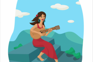 Поющая девушка