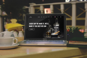 Landing Page whiskey Jack Denils made in Figma