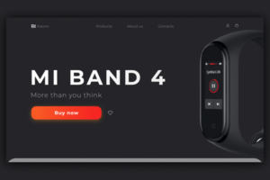 Дизайн первого экрана Xiaomi mi band 4