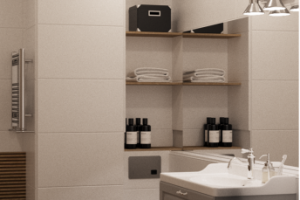 Ванная. Дизайн-проект квартиры 75 кв.м. ЖК Островитянова