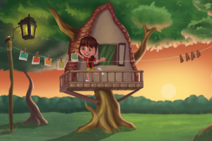 Девочка с домиком