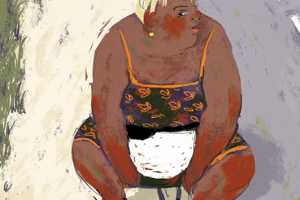 Придорожная продавщица ягод