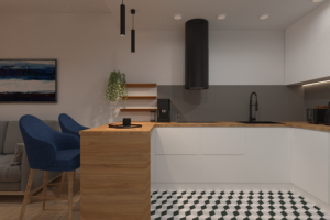 Визуализация кухня студия