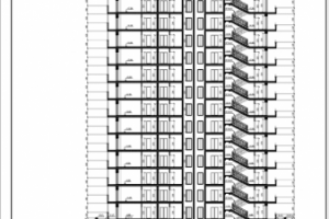 Разрез многоэтажного жилого дома (стадия РП)