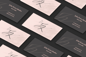 Двусторонняя визитка ля бровиста