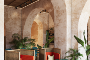 Визуализация интерьера салона красоты по референсу