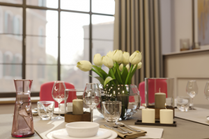 Modern kitchen-dining room