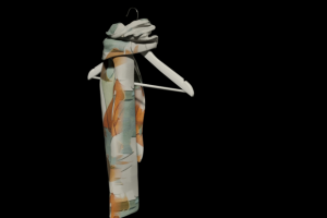 3D модель шарфа на плечиках