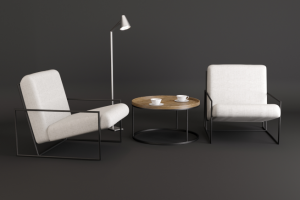 3D модели кресел и столика