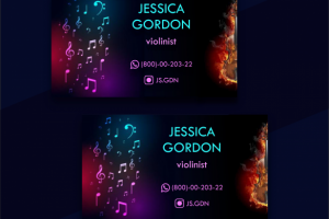 Визитки для скрипача