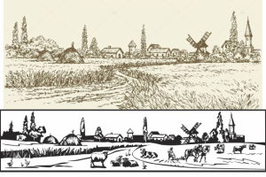 Макет для плотерной резки или трафарета для нанесения на стену