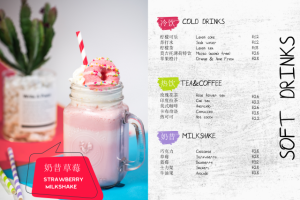 Дизайн, вёрстка меню, отрисовка стикеров