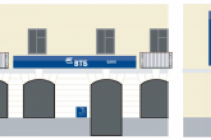 Оформление фасада здания Банка.