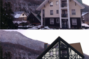 Обработка фасада отеля