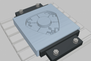 Пресс форма в тисках
