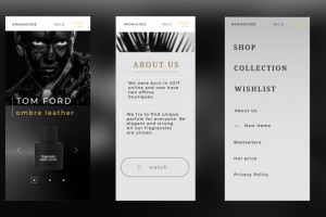 Мобильная версия сайта парфюмерного магазина