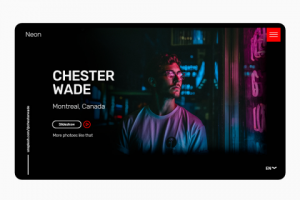 Внешний вид страницы сайта с фотографией