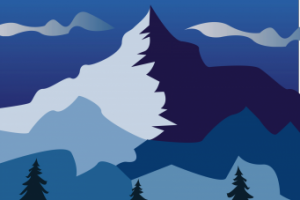 Иллюстрация к горнолыжному курорту