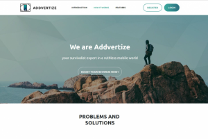 Верстка сайта Addvertize