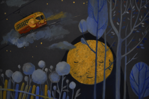 Иллюстрация к стихотворению "Лунный трамвай"