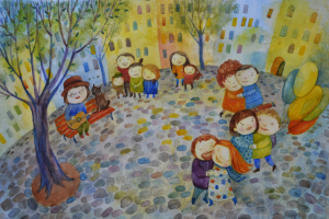 Иллюстрация к стихотворению "Смеянцы"