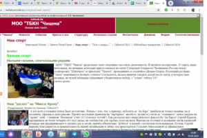 Спортивный раздел сайта