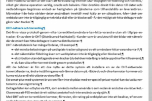 DHT-nätverk och torrenting (Сеть DHT и торренты)