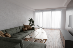 интерьерная визуализация гостинной