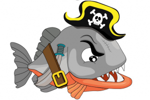 Иллюстрация персонажа - рыба-пират